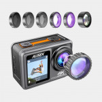 Экшн-камера Ausek 5K, 30 кадров в секунду, 24 МП, водонепроницаемость до 30 м