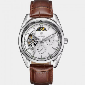 Erkaklar qo'l soati, mexanik harakatli, suv o'tqazmaydigan, klassika stilda, TEVISE 795A