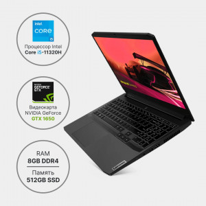 Oyin noutbuki Lenovo IdeaPad Gaming 3 i5-11320H DDR4 8GB, SSD 512 GB GeForce GTX 1650