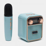 Simsiz mikrofonli kolonka, aqlli karaoke-kolonka model K18 retro uslubidagi dinamik