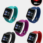Smart Fitness Watch 116 Plus Wristband D13 Heart Rate and Blood Pressure Monitor