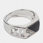 Men's ring, signet, jewelry, silver color