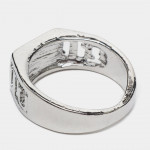 Men's ring, signet, jewelry, silver color